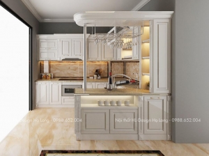 Mẫu tủ bếp tân cổ điển được ưa chuộng