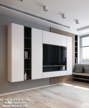 Vách Kệ Tivi Hiện Đại - Nội Thất HL-Design Hạ Long