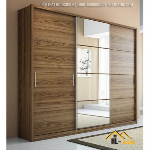 Thiết kế tủ áo 3 cánh trượt tại Hạ Long