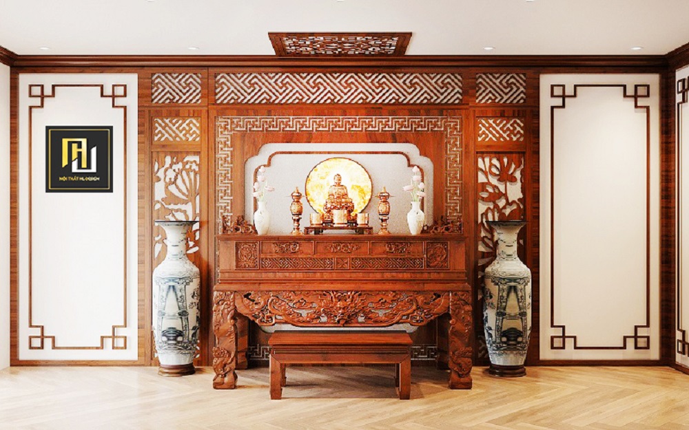 Tổng hợp các mẫu vách thờ, thiết kế phòng thờ đẹp tại Hạ Long. Nội thất HL-Design đơn vị thi công phòng thờ đẹp và sang trọng truyền thống tại Quảng Ninh