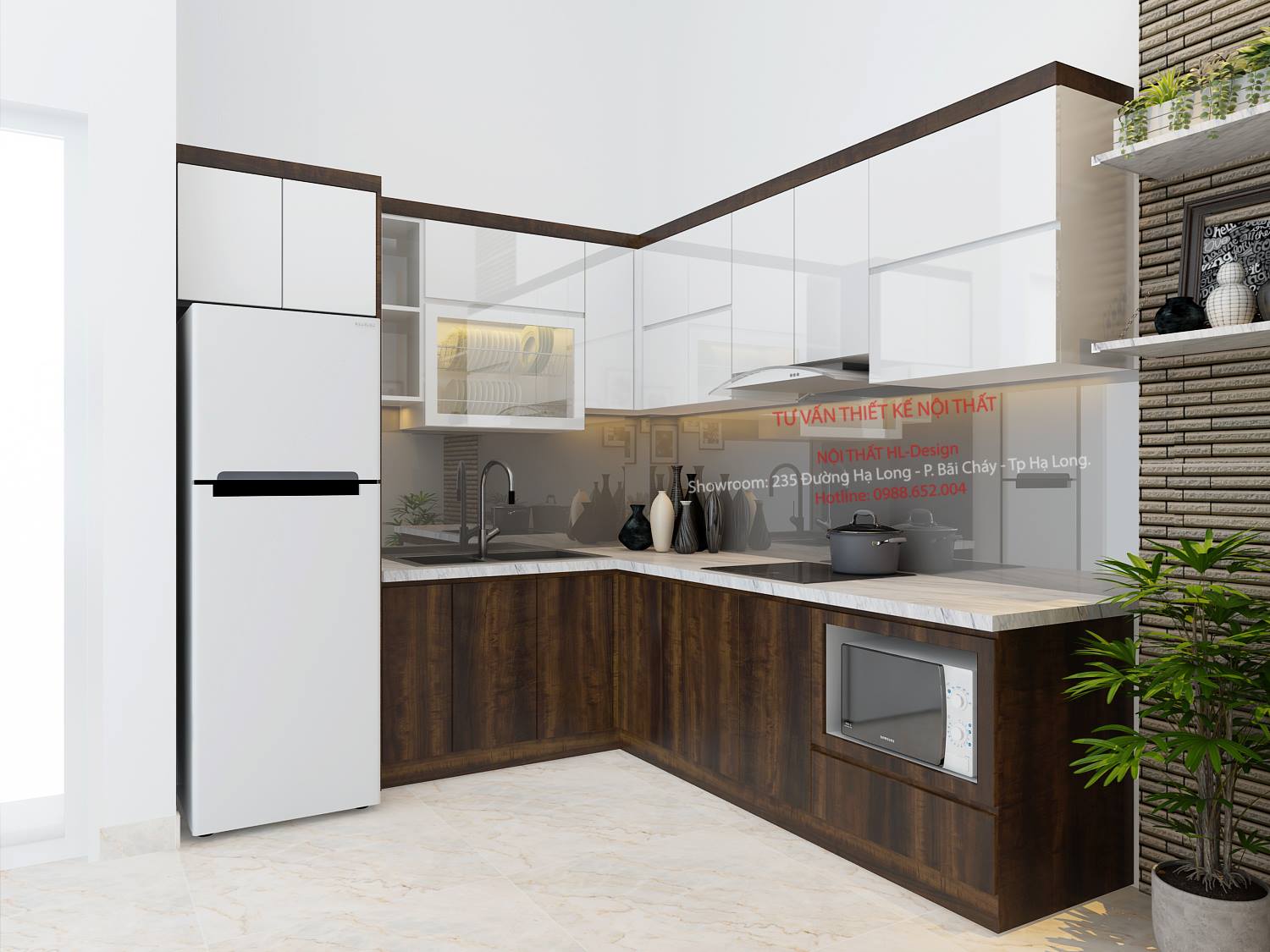 Thiết kế thi công tủ bếp nhựa Hạ Long - Quảng Ninh.