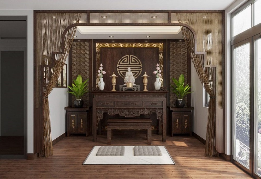 Thiết kế nội thất phòng thờ Hạ Long