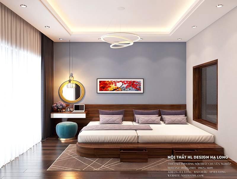 Phòng ngủ Master đẹp hiện đại nhất tại Hạ Long. Nội thất HL-Design Hạ Long